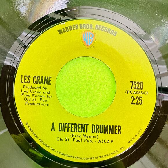 LES CRANE A Different Drummer / Desiderata 7250 45rpm Vinyl Record - Picture 7 of 9